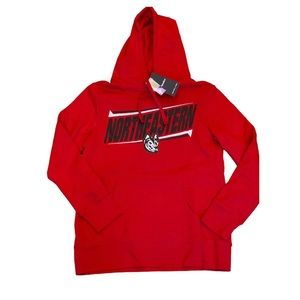 NWT Fanatics Northeastern University Red Hoodie Sweatshirt Husky M Athletic